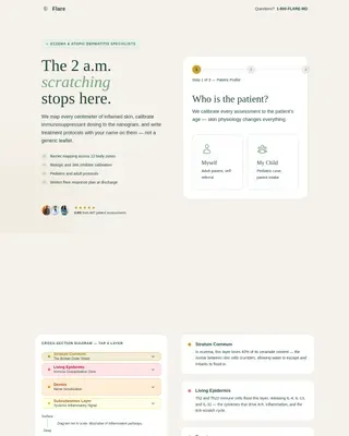 Eczema Clinic Landing Page Template | Dermatology