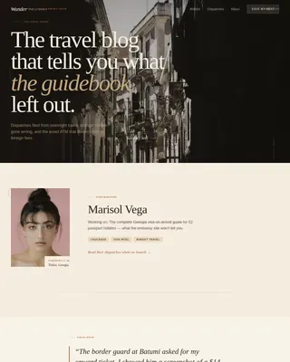 Specialist Travel Blog & Media Pre-Launch & Coming Soon Website Template