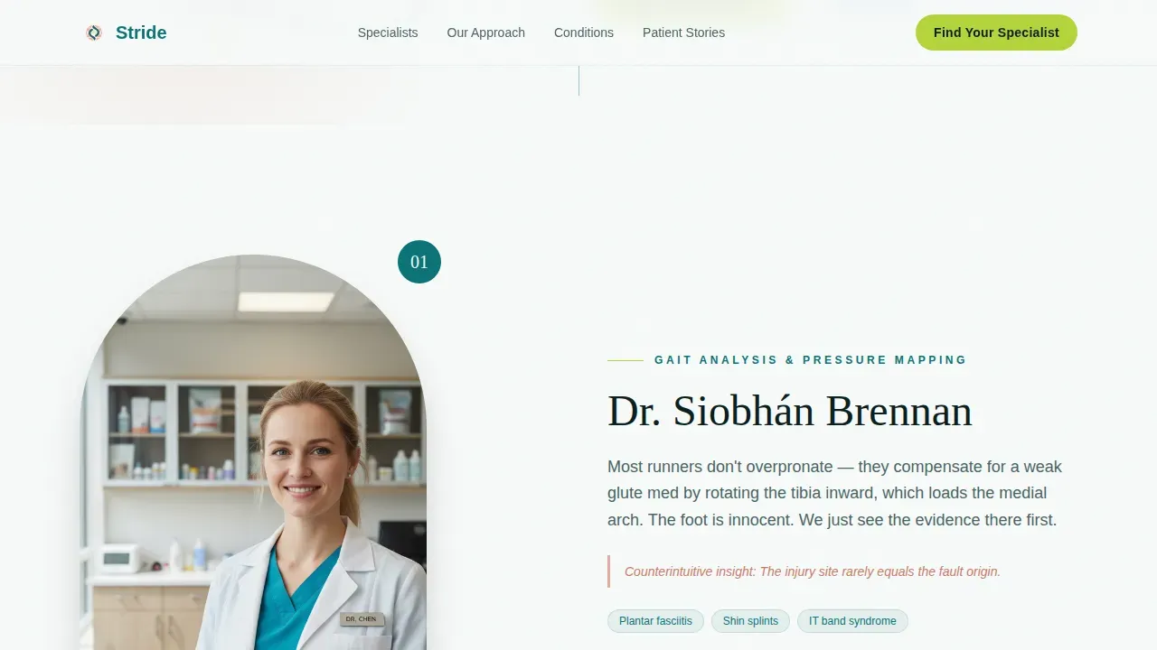 Pro Sports Podiatry Landing Page Template