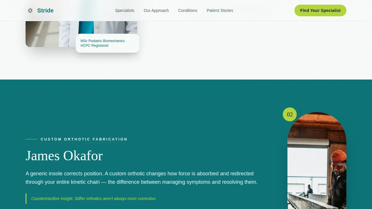 Pro Sports Podiatry Landing Page Template