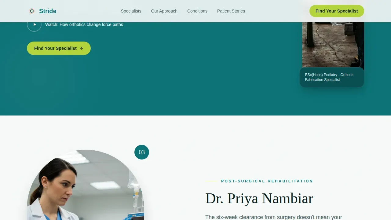 Pro Sports Podiatry Landing Page Template