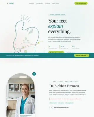 Pro Sports Podiatry Landing Page Template