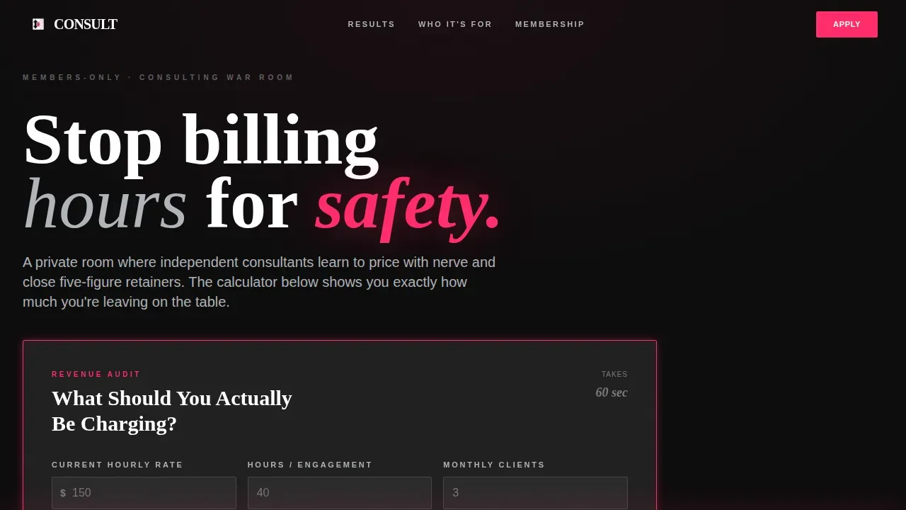 Consulting Digital Presence Pricing Website Template