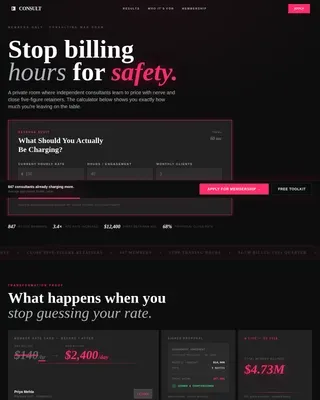 Consulting Digital Presence Pricing Website Template
