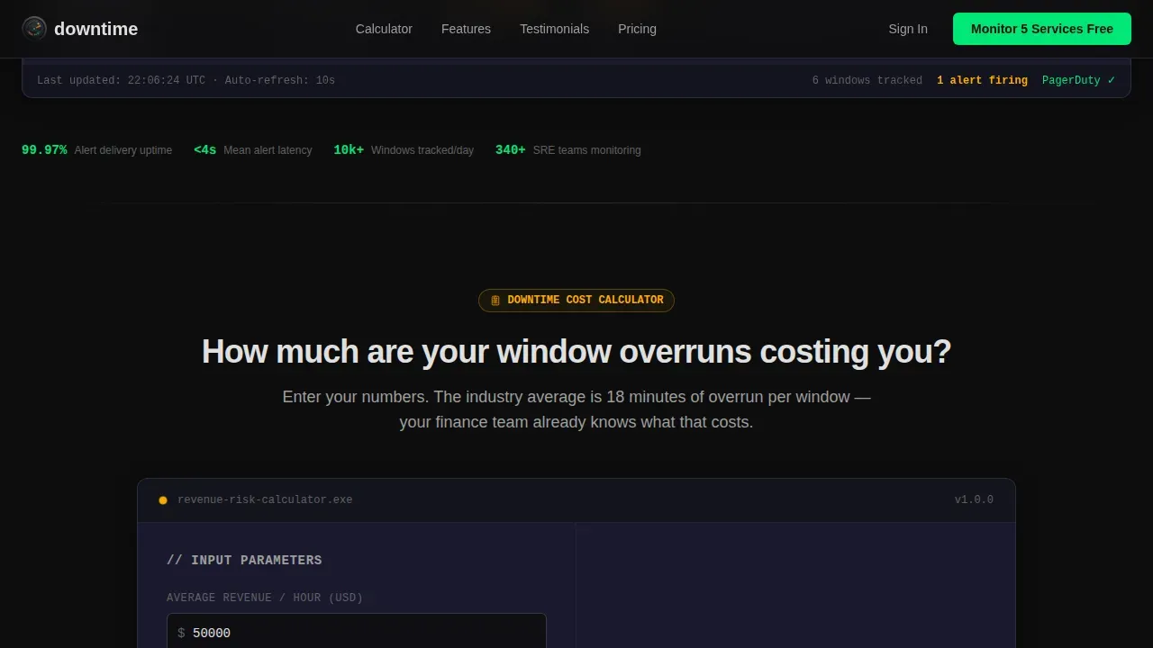 Mission Control Infrastructure Monitoring Landing Page Template