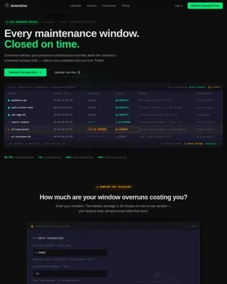 Mission Control Infrastructure Monitoring Landing Page Template
