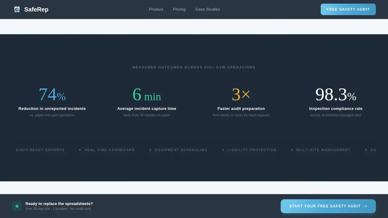 Fitness & Gym Software Professional Website Template