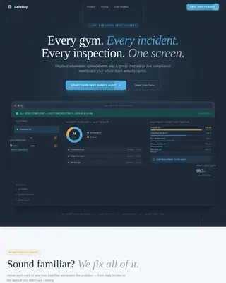 Fitness & Gym Software Professional Website Template