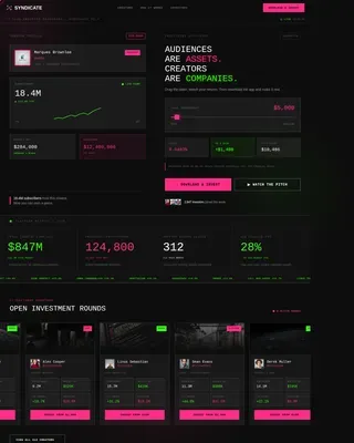 Bold Creator Investor Landing Page Template