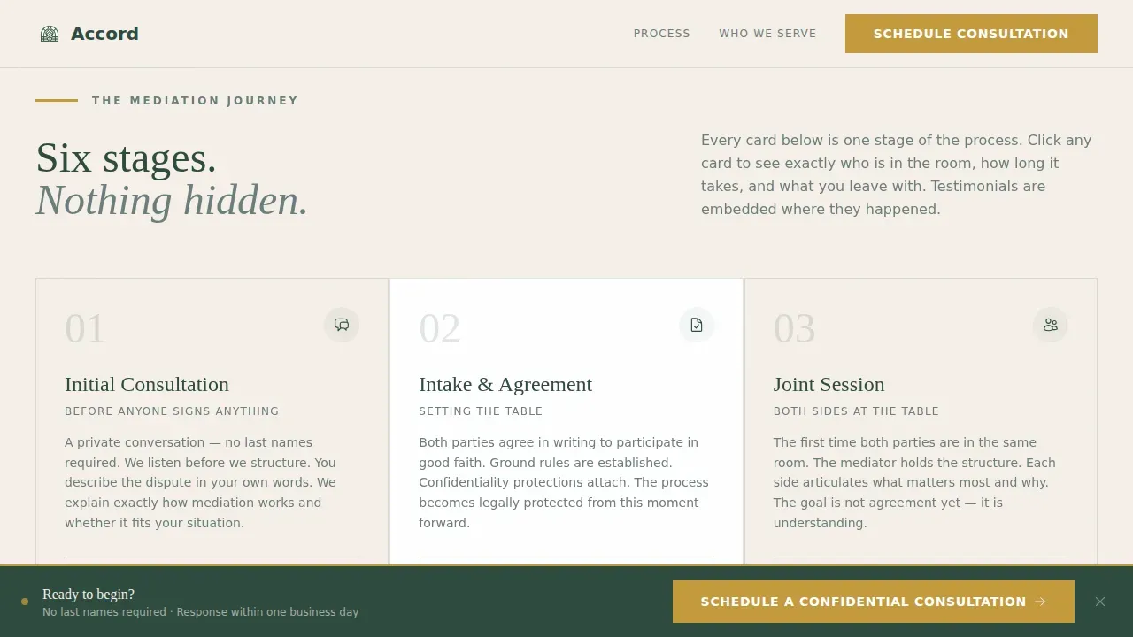 Trusted Conflict Mediation Landing Page Template