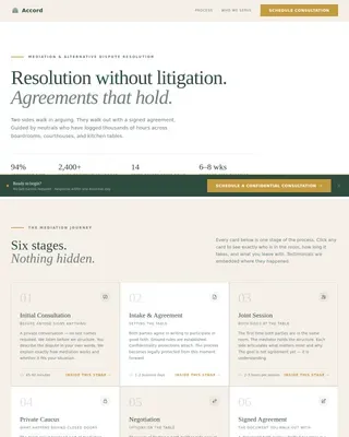 Trusted Conflict Mediation Landing Page Template