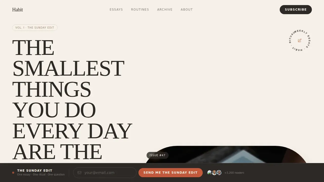 Live Behavior Transformation Landing Page Template
