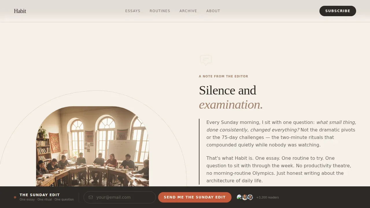 Live Behavior Transformation Landing Page Template