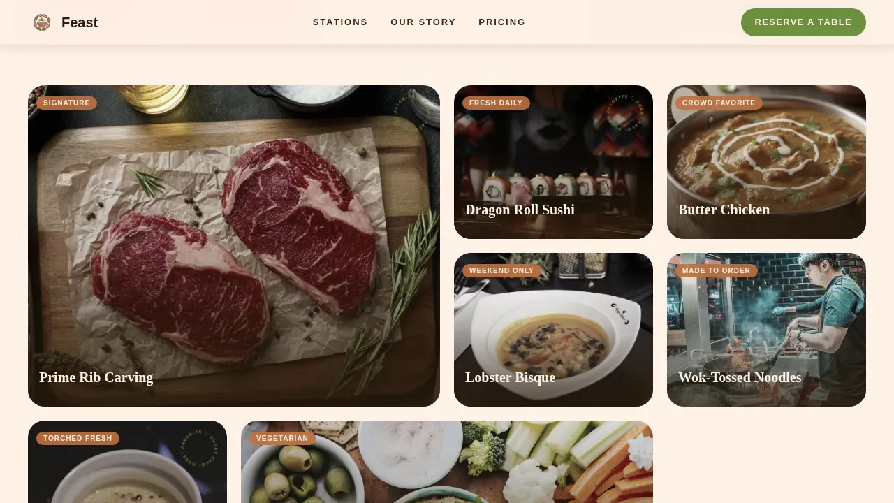 Ultimate Buffet Dining Landing Page Template