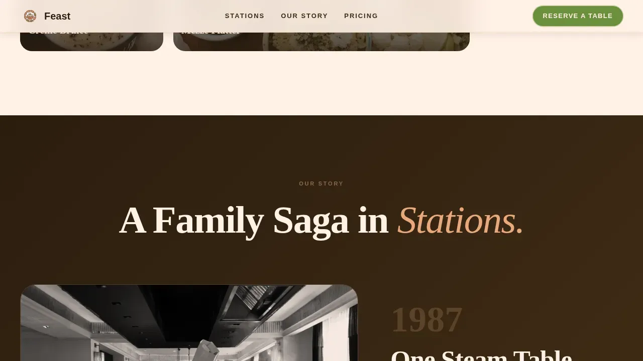 Ultimate Buffet Dining Landing Page Template