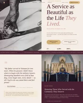African American Funeral Home Landing Page Template