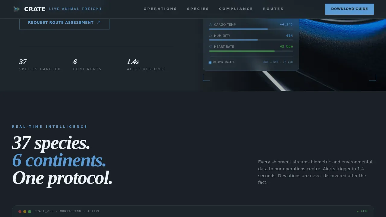 Expert Animal Logistics | Free Website Template | Rocket