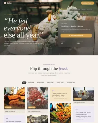 Premium Dad Catering Landing Page Template