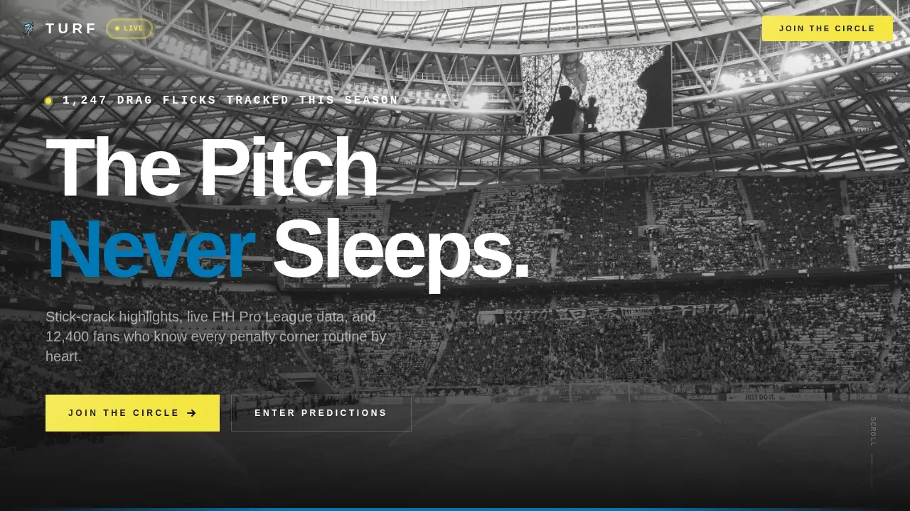 Dynamic Field Hockey Landing Page Template