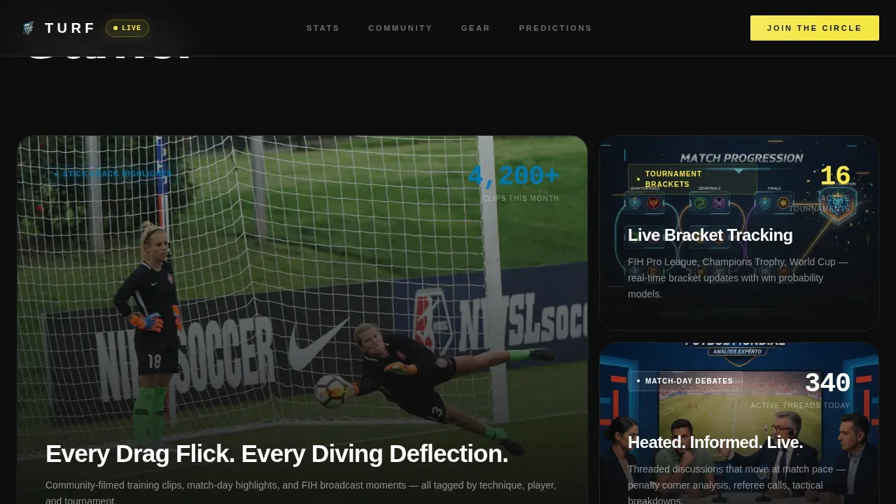 Dynamic Field Hockey Landing Page Template