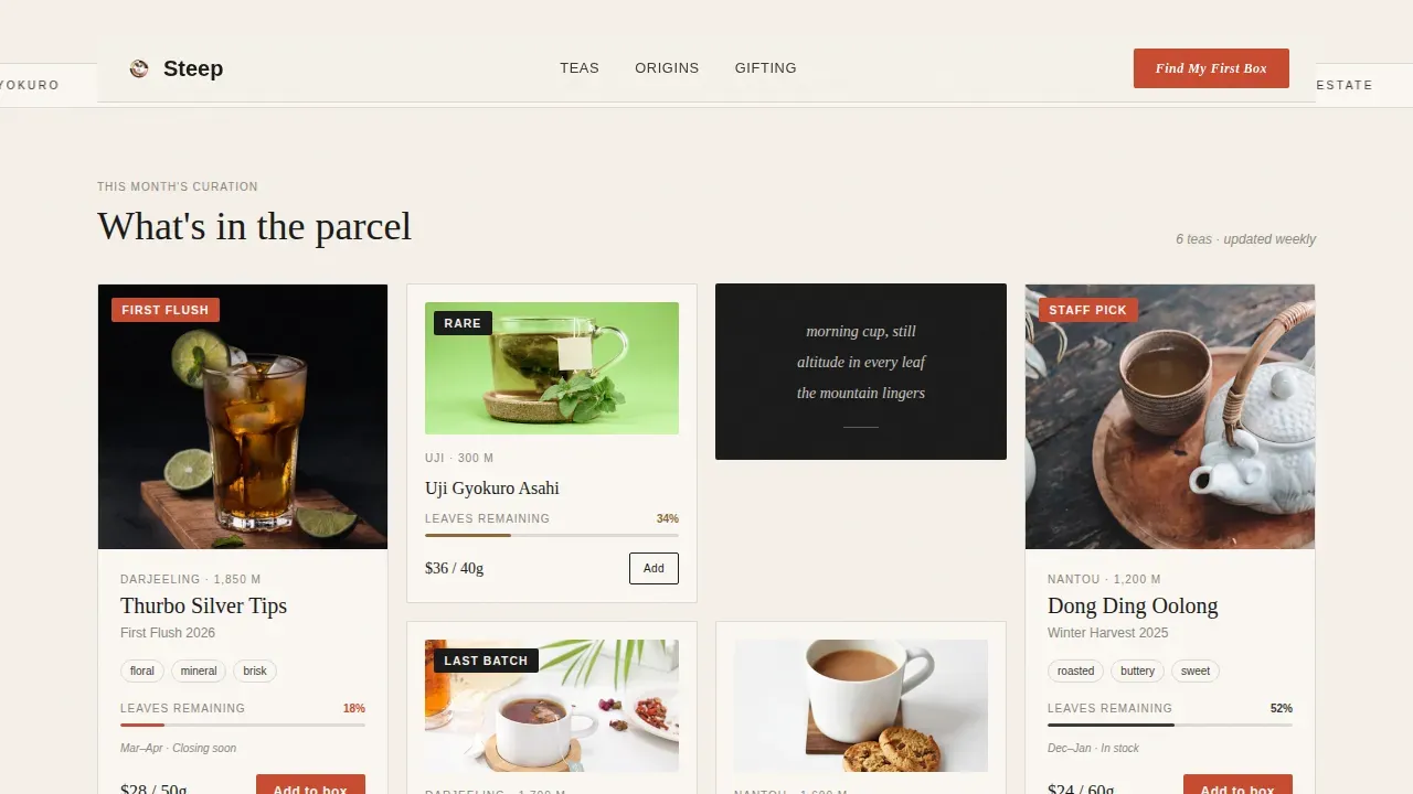 Subscription Box Services Professional Website Template