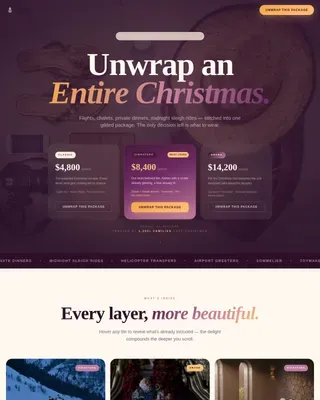 Luxury Holiday Travel Landing Page Template