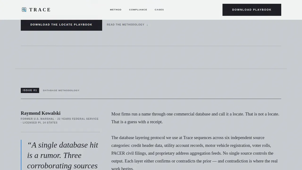 Expert Panel Skip Tracing Service Landing Page Template