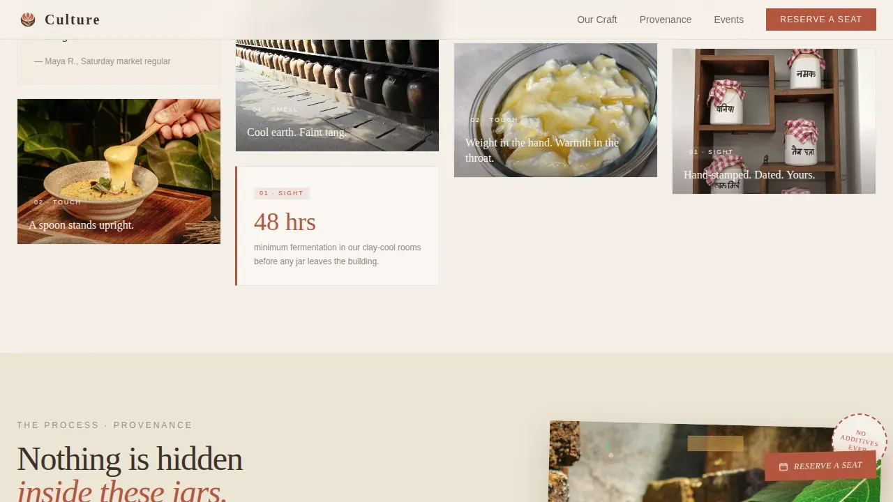 Artisan Yogurt & Kefir Brand Landing Page Template