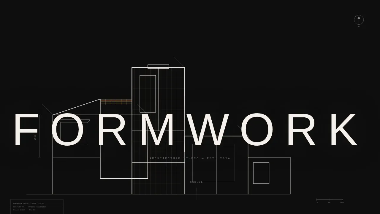 Bold Brutalist Residential Architecture Landing Page Template