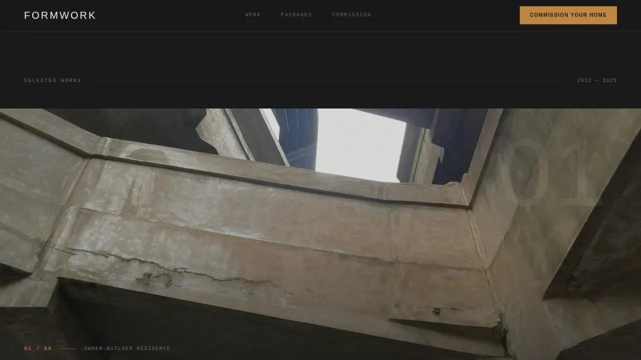 Bold Brutalist Residential Architecture Landing Page Template