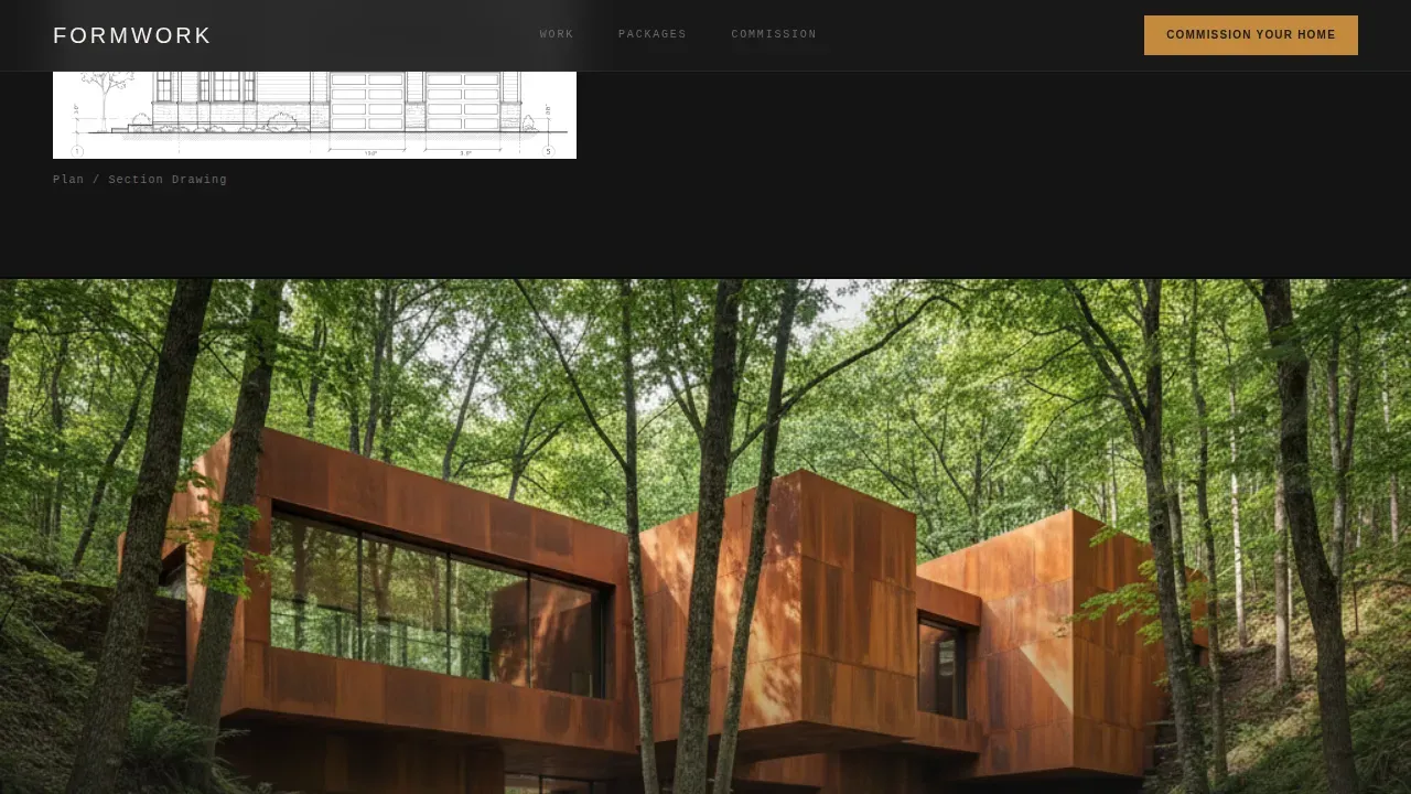 Bold Brutalist Residential Architecture Landing Page Template