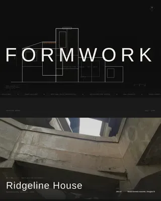 Bold Brutalist Residential Architecture Landing Page Template