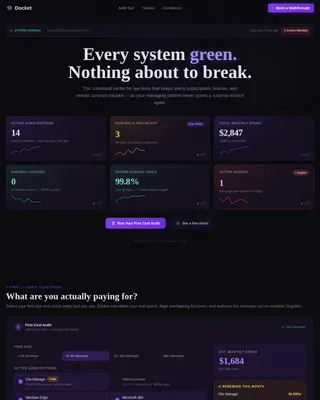 Law Firm Subscription & Vendor Cost Audit Website Template