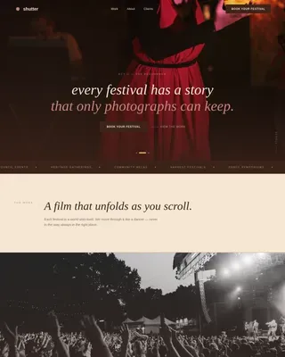 Cinematic Cultural Festival Photography Landing Page