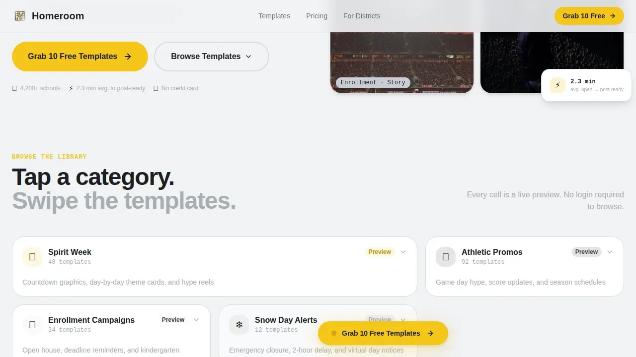 Viral Education Marketing Landing Page Template