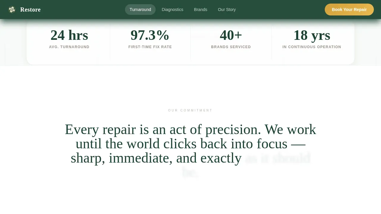 Precision Hearing Aid Repair Landing Page Template