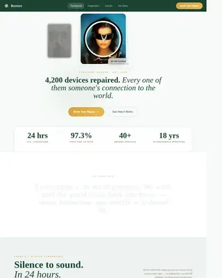 Precision Hearing Aid Repair Landing Page Template
