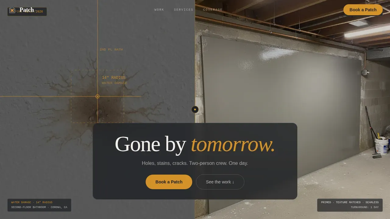 Professional Drywall Finishing Landing Page Template