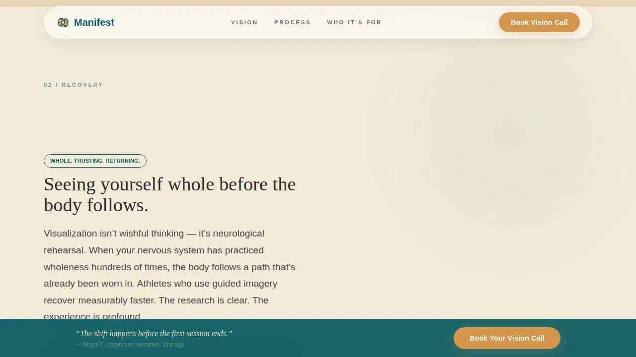Specialized Wellness Programs Booking Website Template