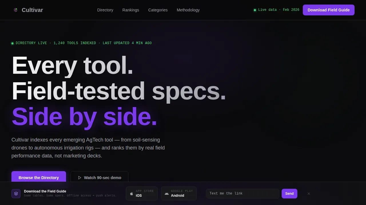 Precision Agri-Tech Landing Page Template