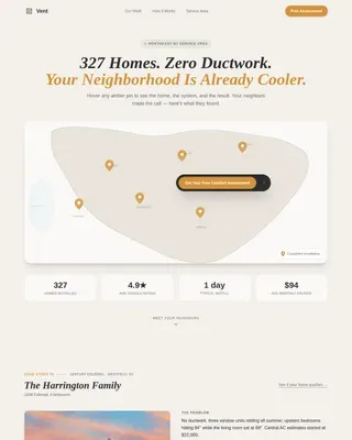 Ductless Mini-Split HVAC Installation Website Template