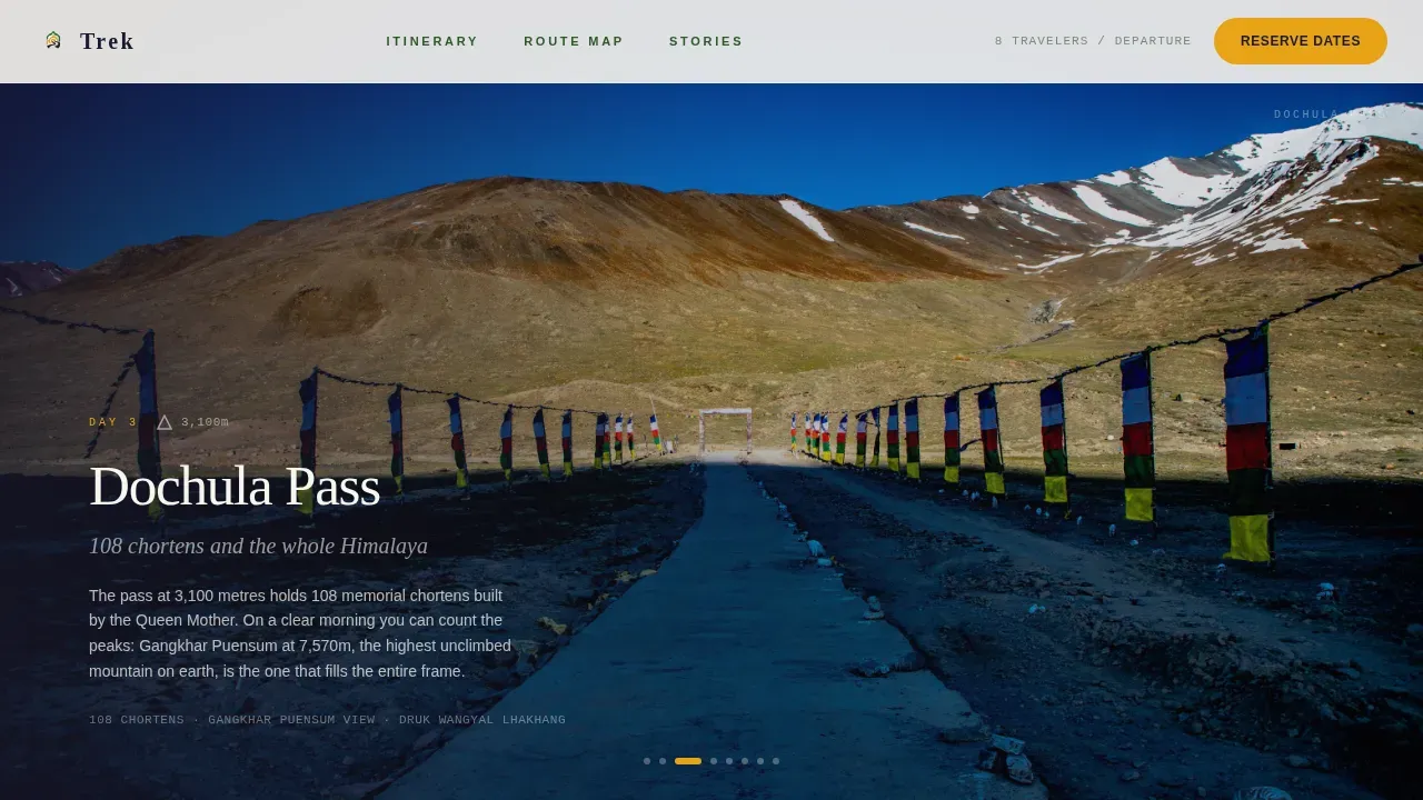 Exclusive Mountain Expedition Landing Page Template