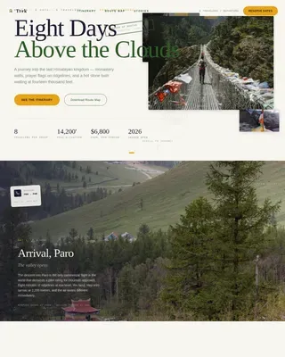 Exclusive Mountain Expedition Landing Page Template
