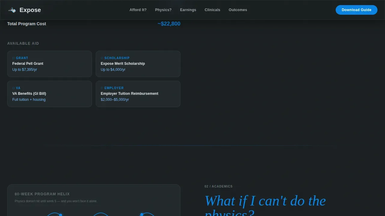 Expert Radiology School Landing Page Template