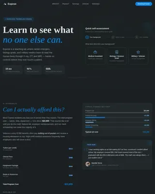 Expert Radiology School Landing Page Template
