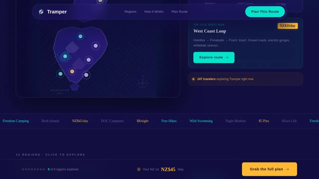 Affordable Backpacker Landing Page Template