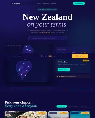 Affordable Backpacker Landing Page Template