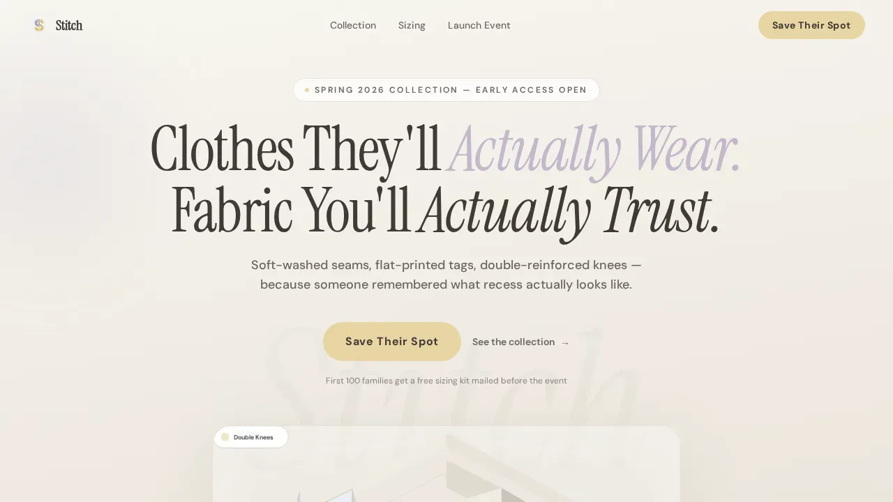 Trusted Children Fashion Landing Page Template