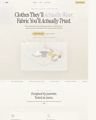 Trusted Children Fashion Landing Page Template