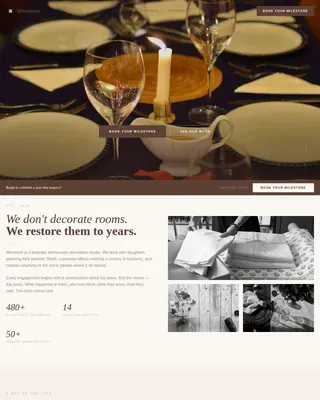 Timeless Occasion Planning Landing Page Template